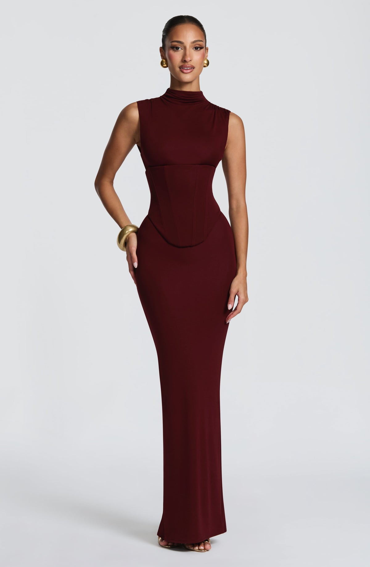 Soline Maxi Dress - Cherry Lacquer Ryvelle