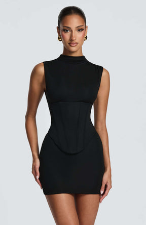 Soline Mini Dress - Black Ryvelle