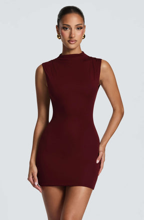 Soline Mini Dress - Cherry Lacquer Ryvelle