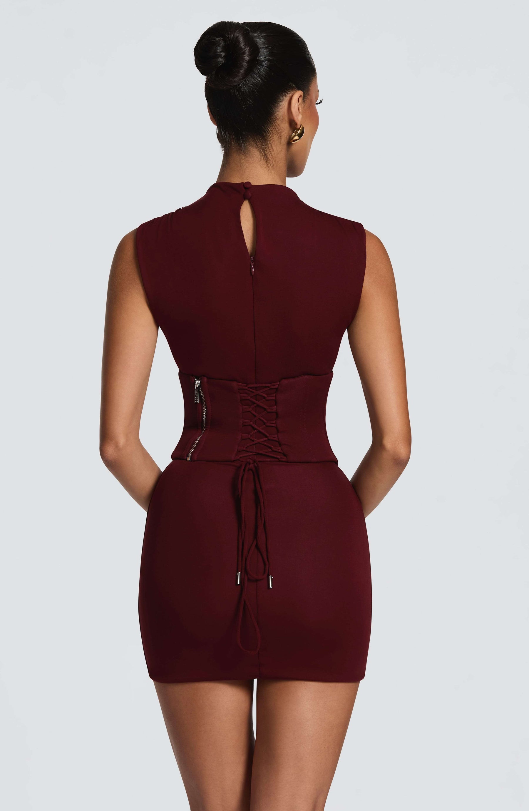 Soline Mini Dress - Cherry Lacquer Ryvelle