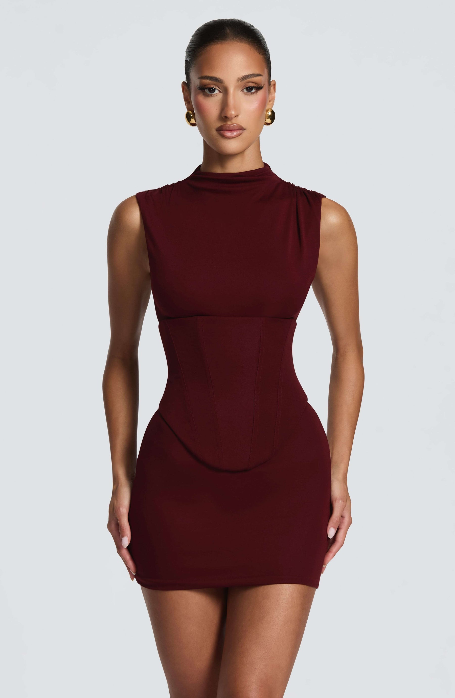 Soline Mini Dress - Cherry Lacquer Ryvelle