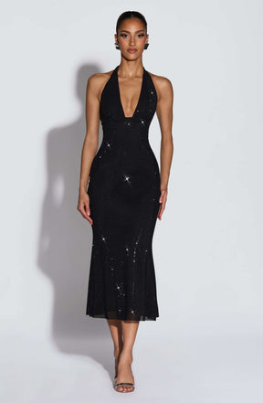Sonora Midi Dress - Black Ryvelle