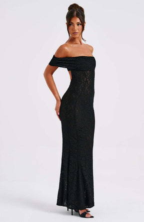 Stephanie Maxi Dress - Black Ryvelle
