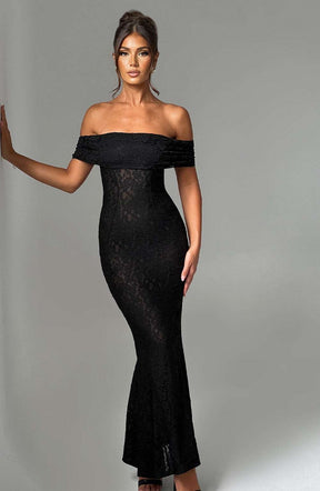 Stephanie Maxi Dress - Black Ryvelle