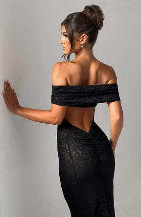 Stephanie Maxi Dress - Black Ryvelle