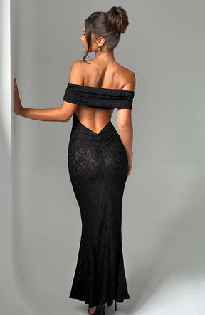 Stephanie Maxi Dress - Black Ryvelle