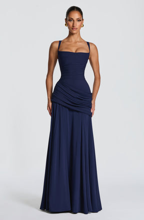 Sura Maxi Dress - Navy Ryvelle