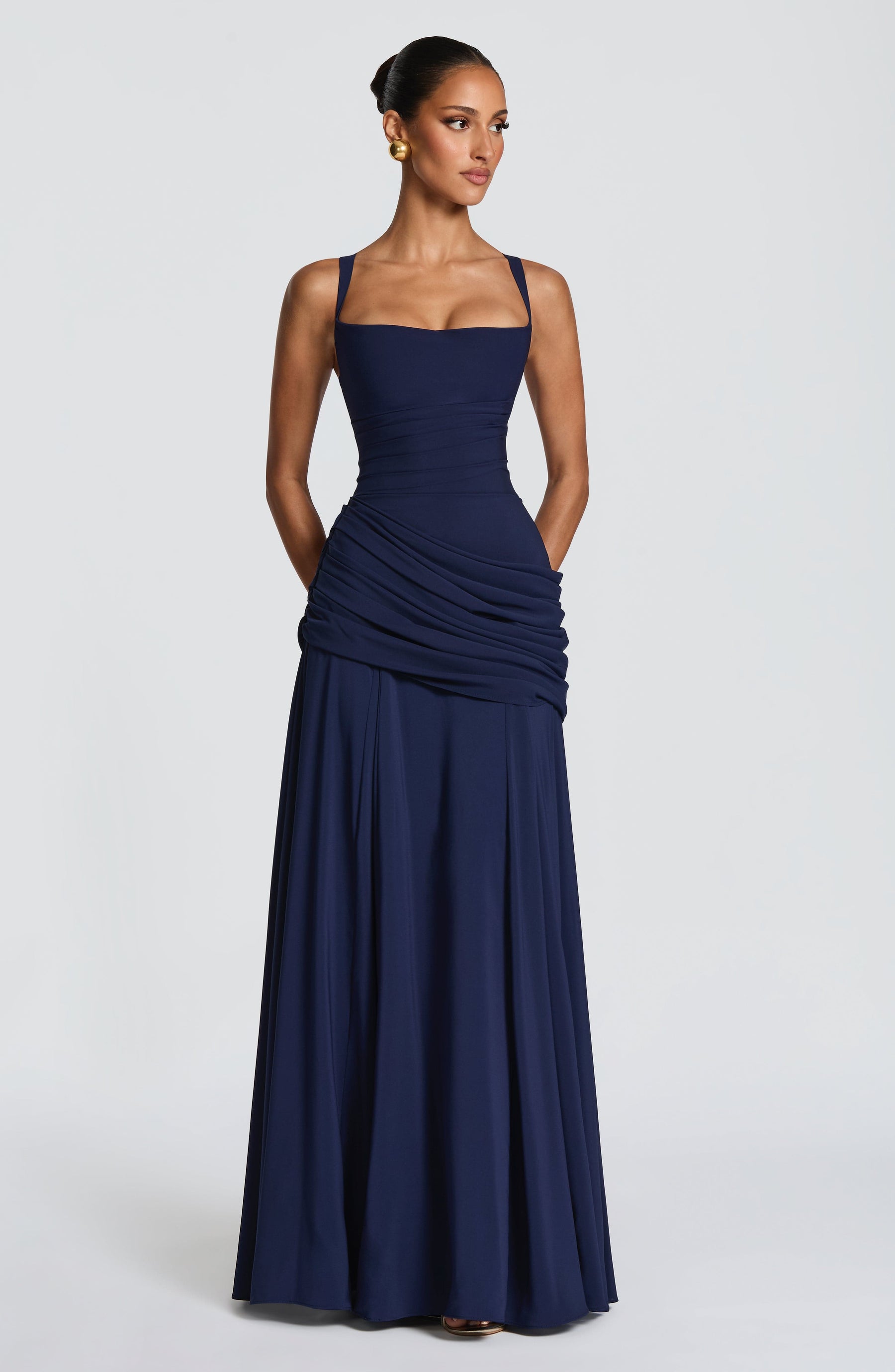 Sura Maxi Dress - Navy Ryvelle
