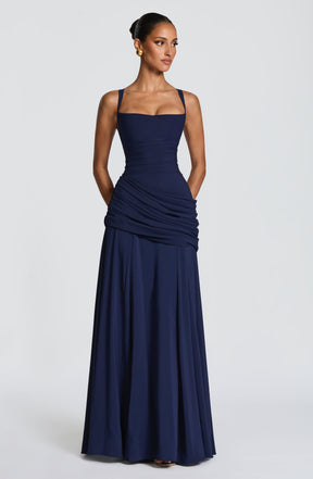 Sura Maxi Dress - Navy Ryvelle