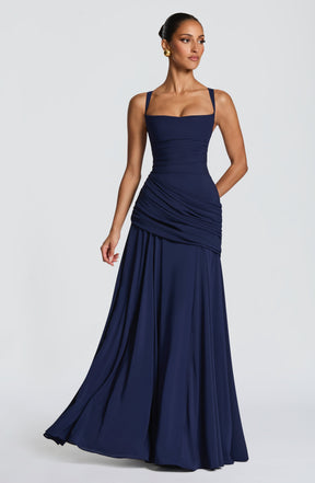 Sura Maxi Dress - Navy Ryvelle