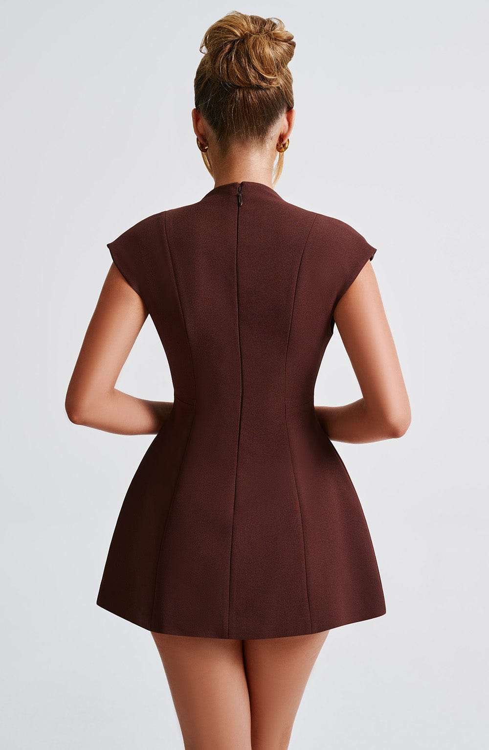 Suri Mini Dress - Brown Ryvelle