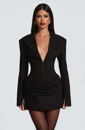 Susie Mini Dress - Black Ryvelle