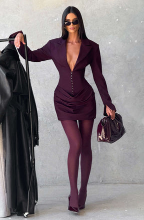 Susie Mini Dress - Plum Ryvelle
