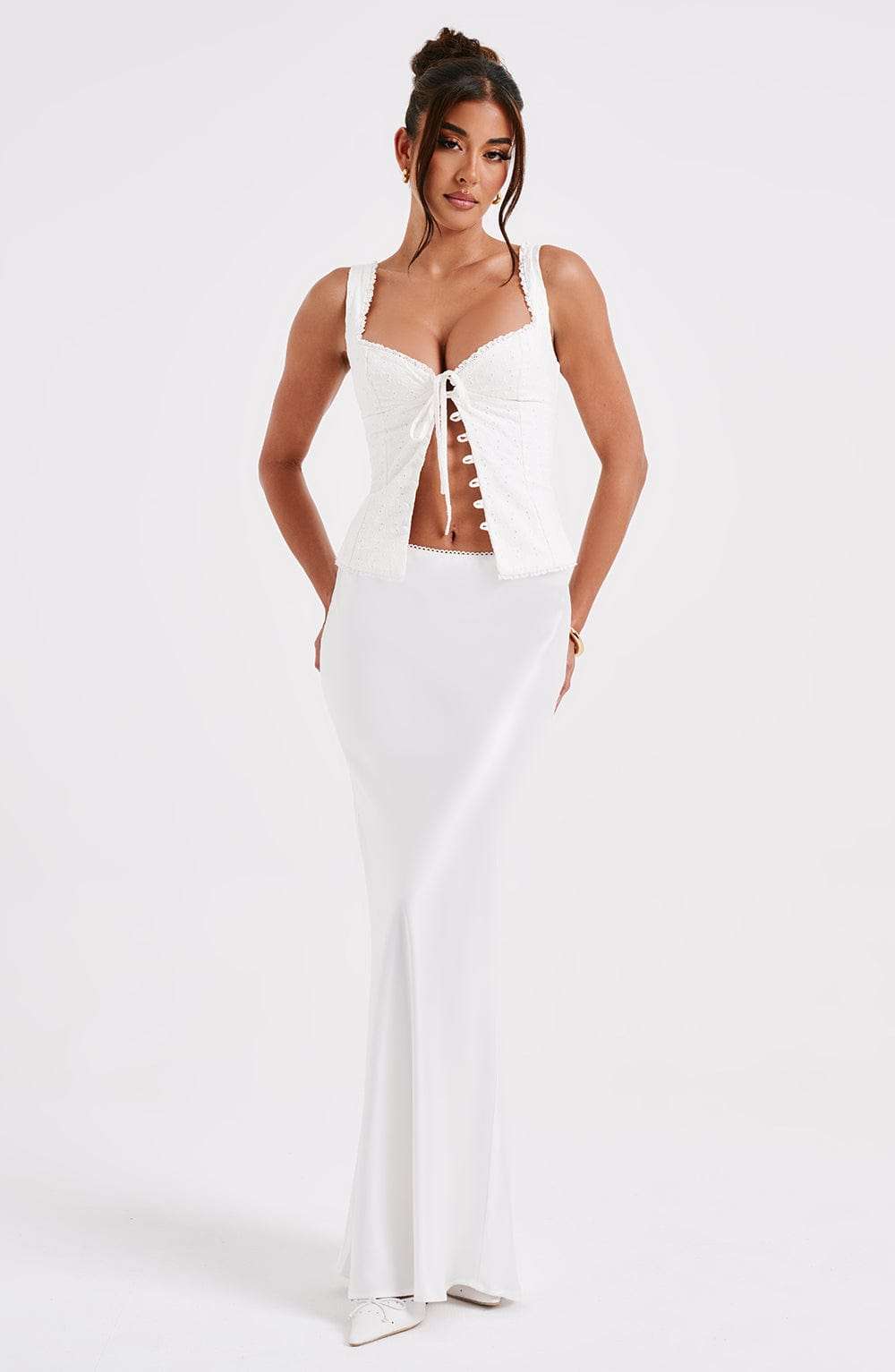Sydney Maxi Skirt - Ivory Ryvelle