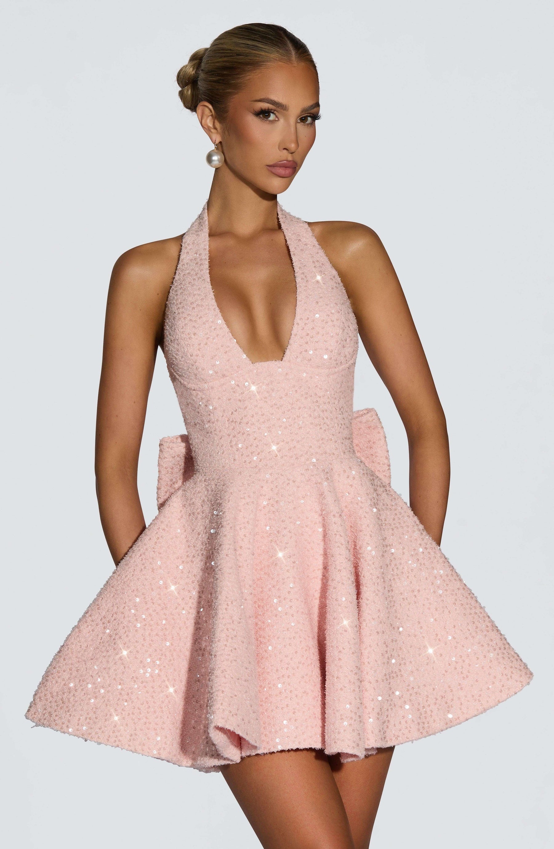 Talara Mini Dress - Blush Ryvelle