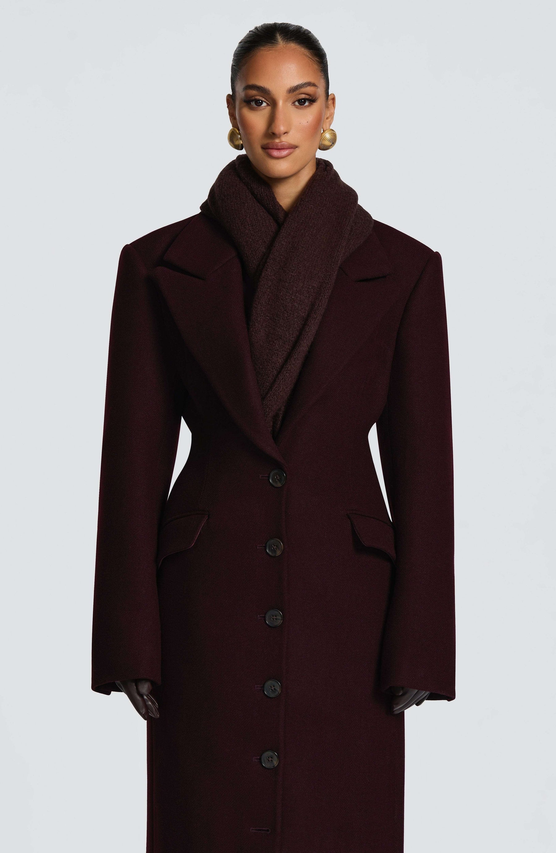 Talin Scarf - Plum Brown Ryvelle