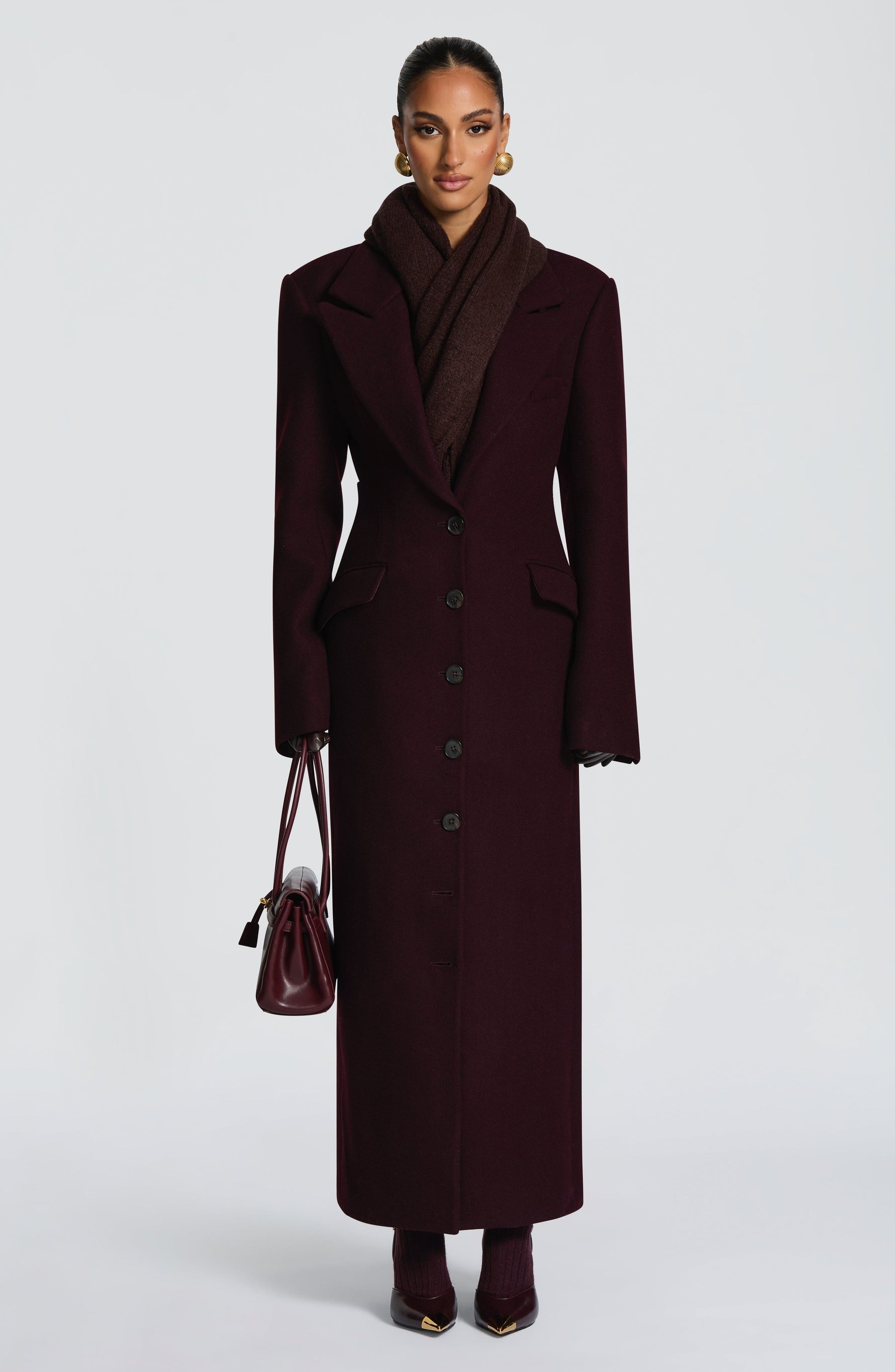 Talin Scarf - Plum Brown Ryvelle