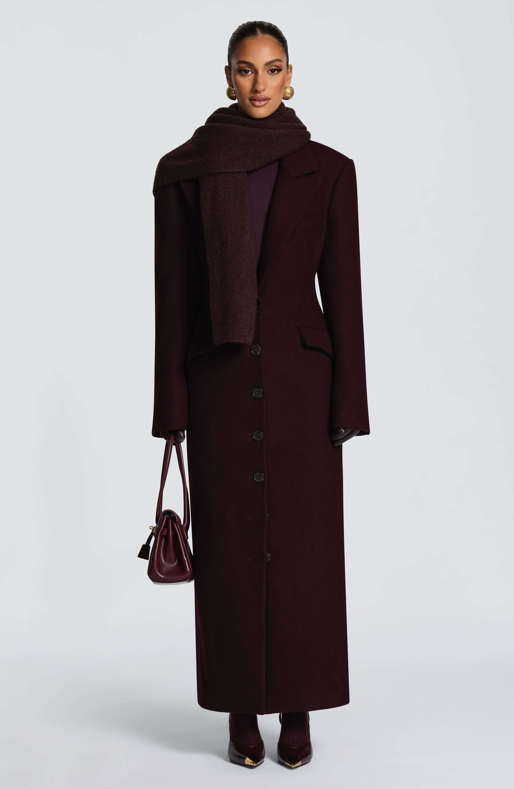 Talin Scarf - Plum Brown Ryvelle