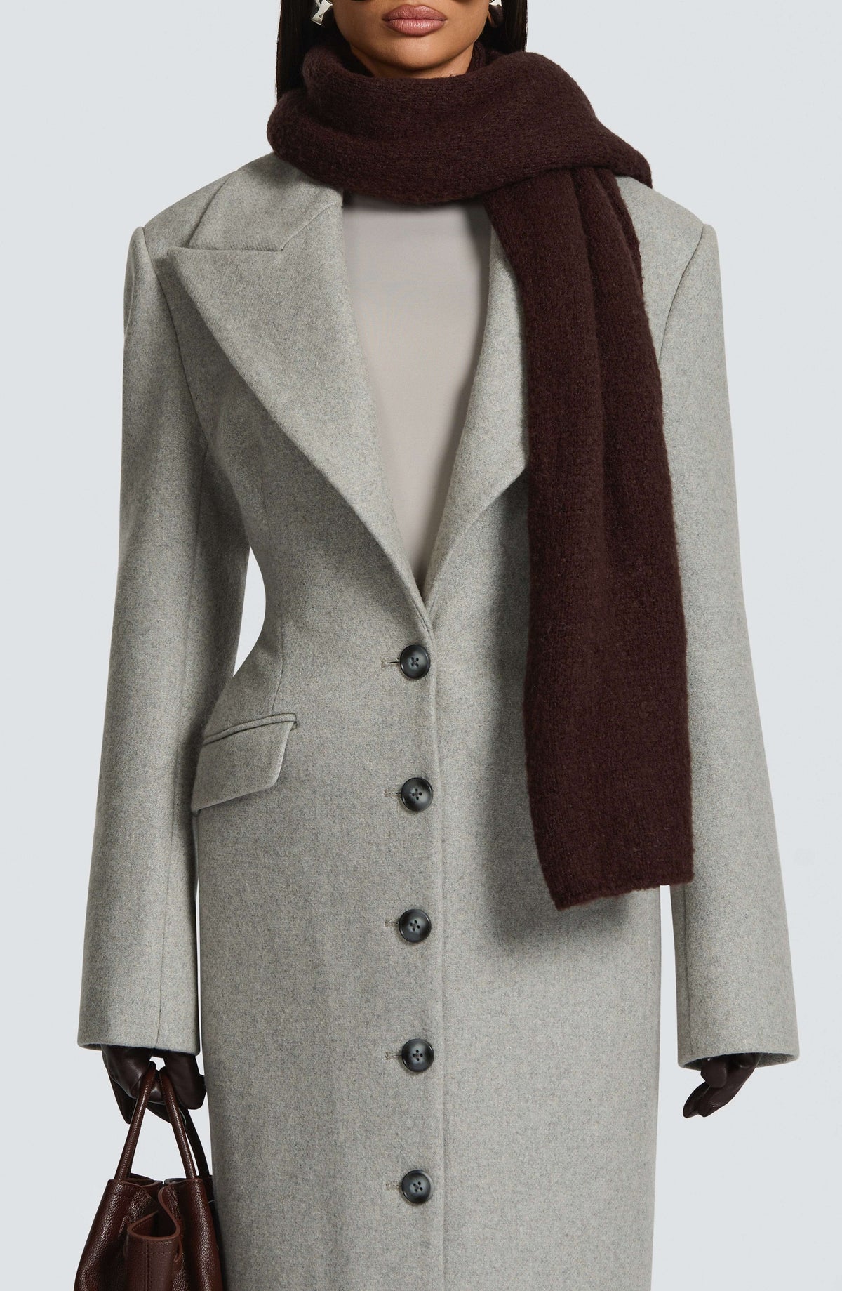 Talin Scarf - Plum Brown Ryvelle