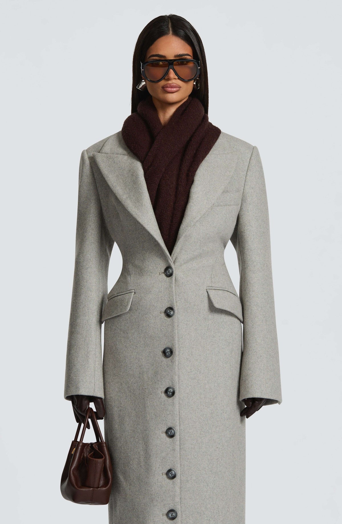 Talin Scarf - Plum Brown Ryvelle