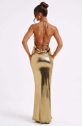 Talisa Maxi Dress - Gold Ryvelle