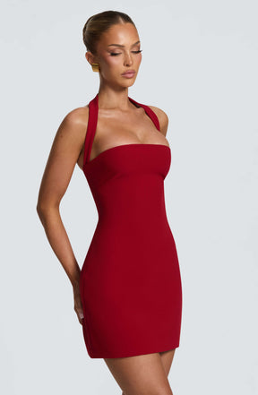 Tamsin Mini Dress - Deep Red Ryvelle
