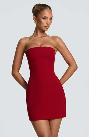 Tamsin Mini Dress - Deep Red Ryvelle