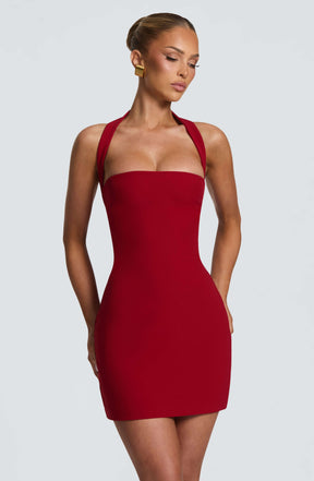 Tamsin Mini Dress - Deep Red Ryvelle