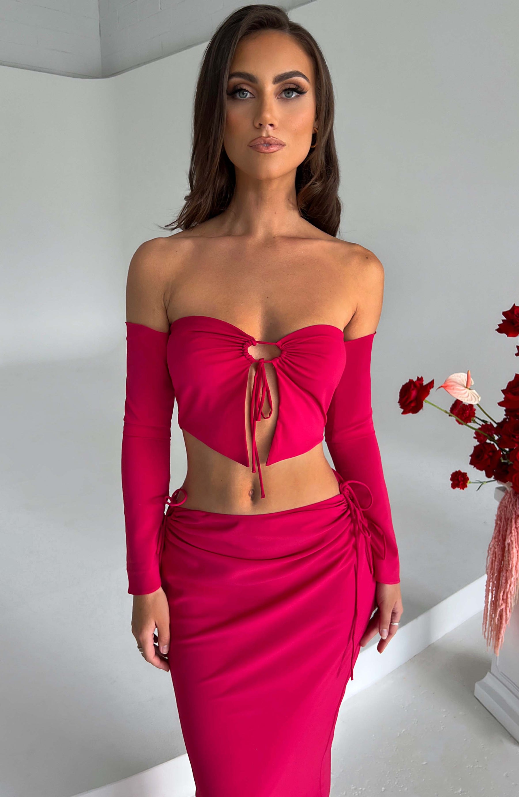 Tana Maxi Skirt - Pink Ryvelle