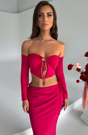 Tana Maxi Skirt - Pink Ryvelle