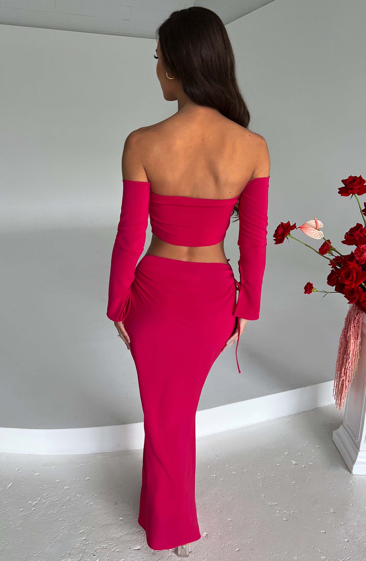 Tana Maxi Skirt - Pink Ryvelle