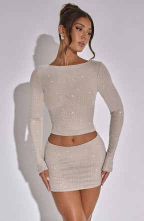 Tani Mini Skirt - Nude Ryvelle