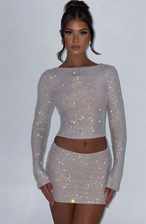 Tani Mini Skirt - Nude Ryvelle