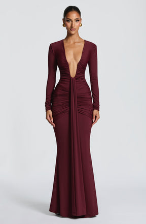 Tara Maxi Dress - Cherry Lacquer Ryvelle