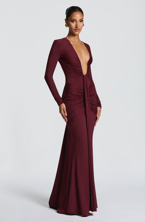 Tara Maxi Dress - Cherry Lacquer Ryvelle
