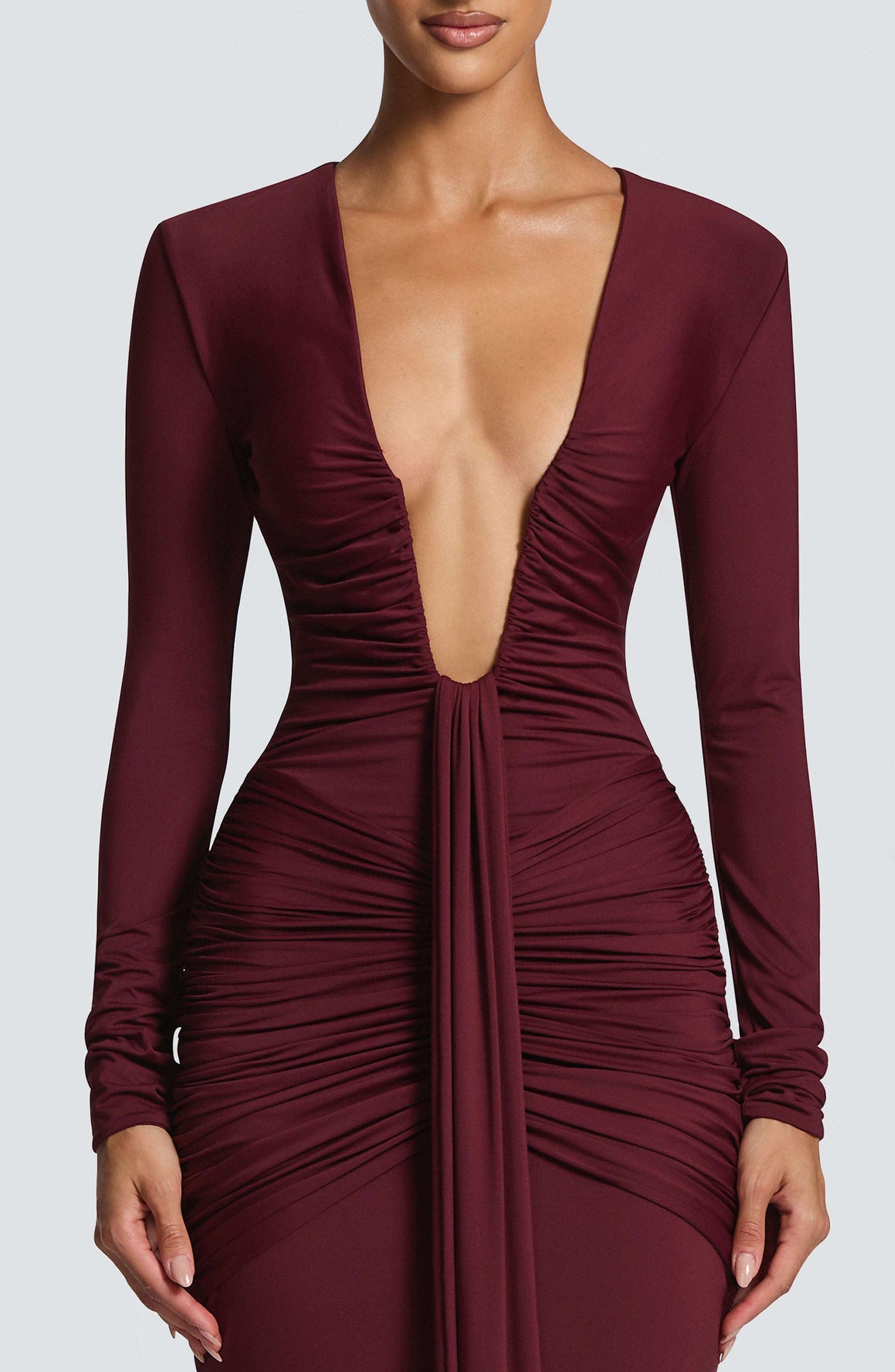 Tara Maxi Dress - Cherry Lacquer Ryvelle