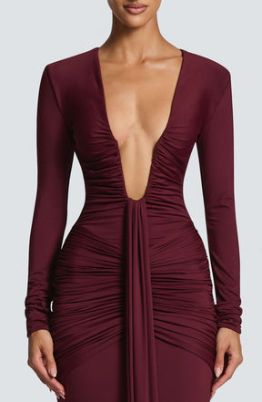 Tara Maxi Dress - Cherry Lacquer Ryvelle