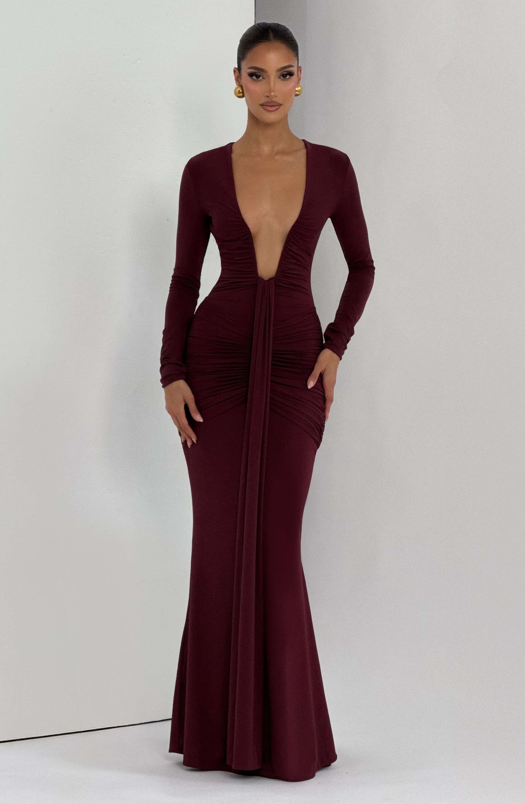 Tara Maxi Dress - Cherry Lacquer Ryvelle