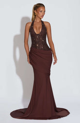 Taylor Gown - Plum Brown Ryvelle