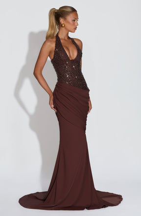 Taylor Gown - Plum Brown Ryvelle