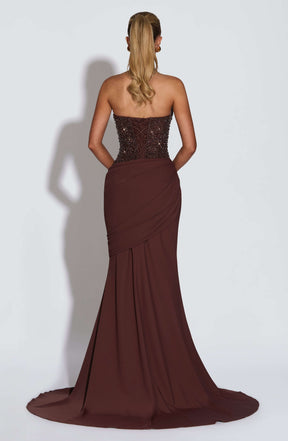 Taylor Gown - Plum Brown Ryvelle