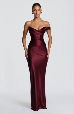 Thalassa Maxi Dress - Cherry Lacquer Ryvelle