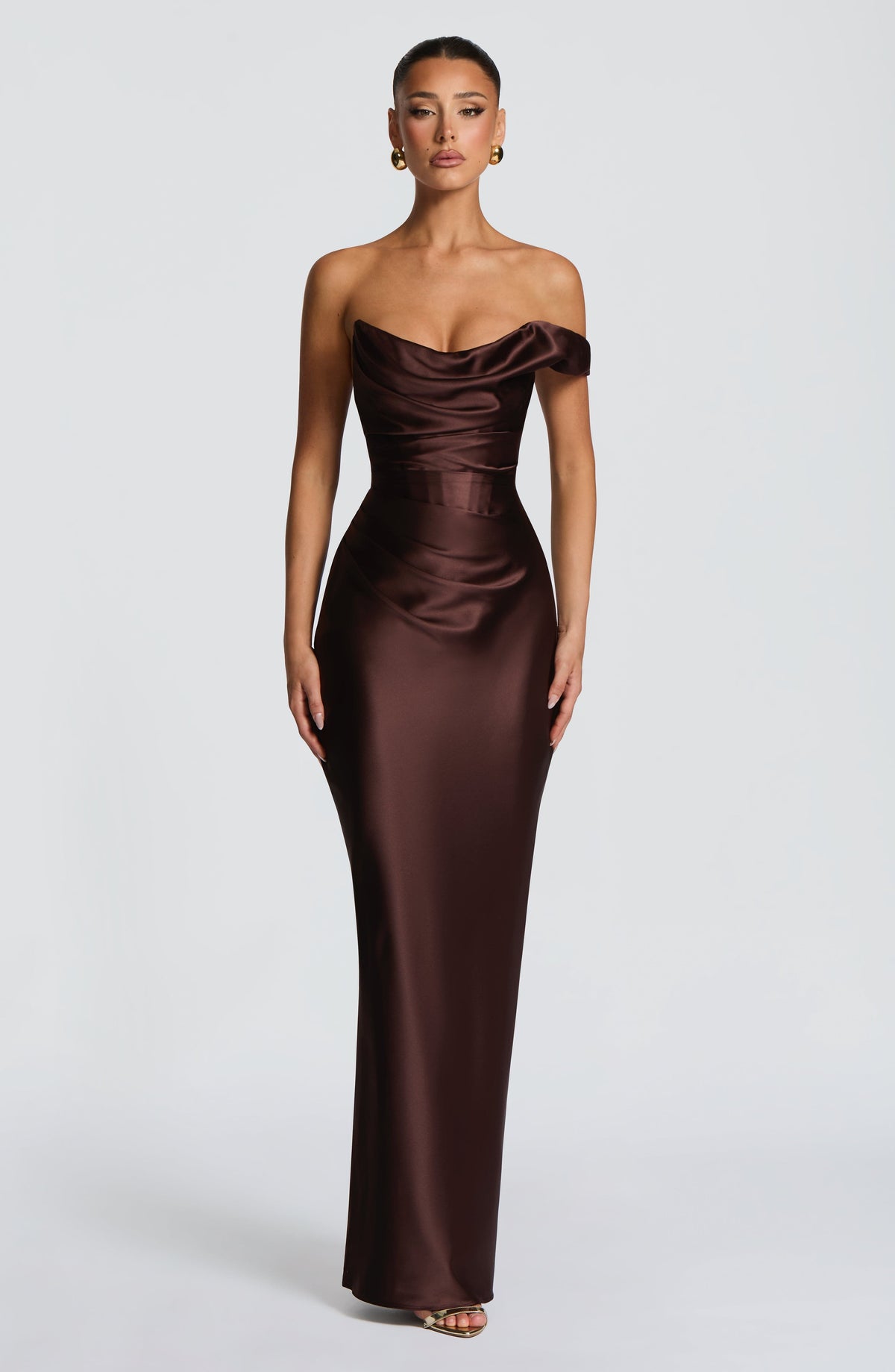 Thalassa Maxi Dress - Plum Brown Ryvelle