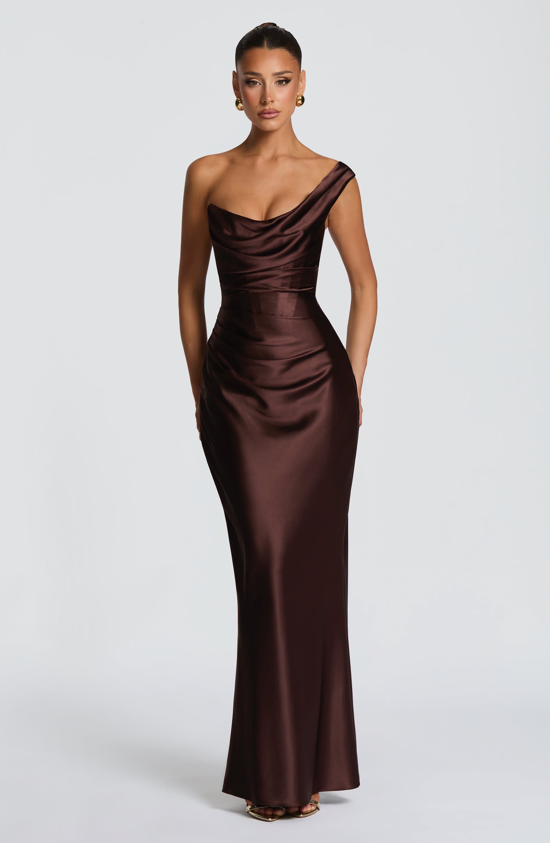 Thalassa Maxi Dress - Plum Brown Ryvelle