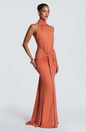 Thekla Maxi Dress - Burnt Orange Ryvelle