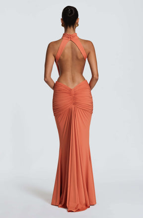 Thekla Maxi Dress - Burnt Orange Ryvelle