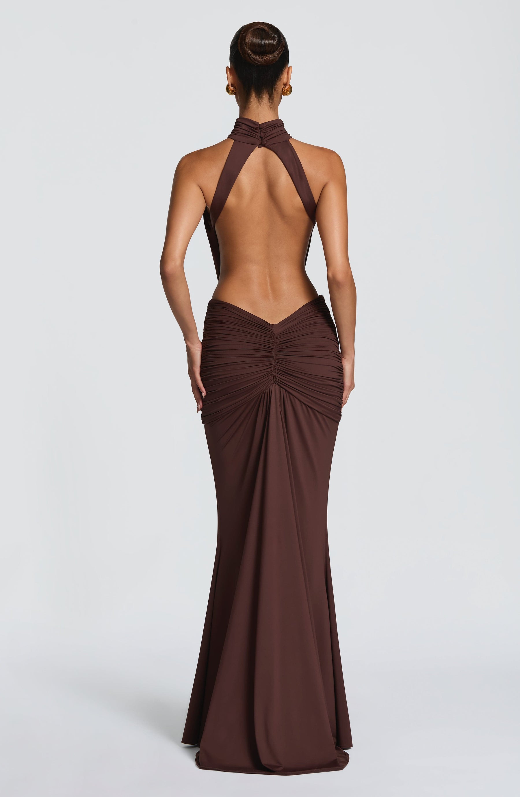 Thekla Maxi Dress - Plum Brown Ryvelle