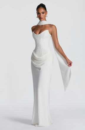 Tindra Maxi Dress - Ivory Ryvelle