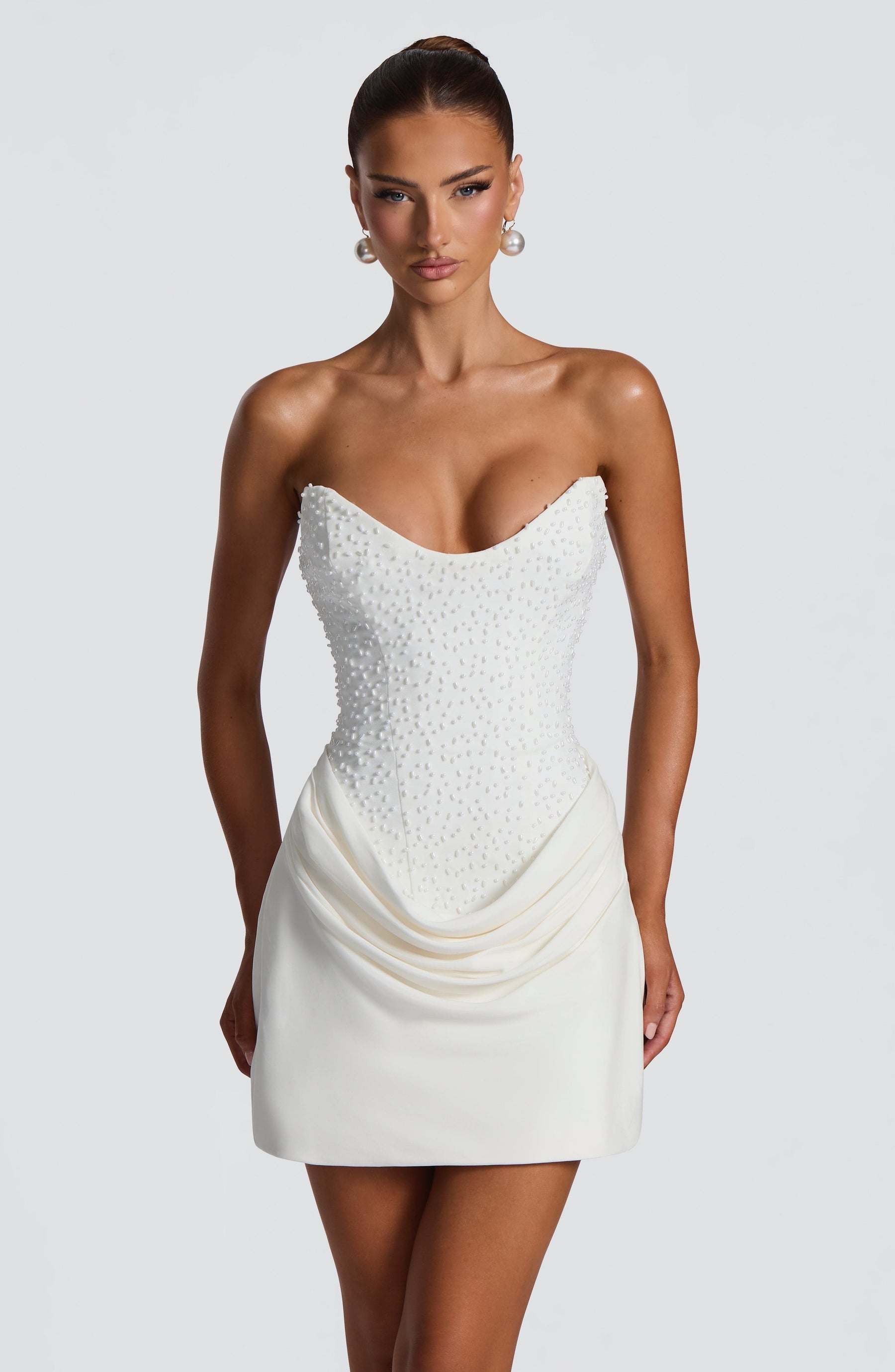 Tindra Mini Dress - Ivory Ryvelle