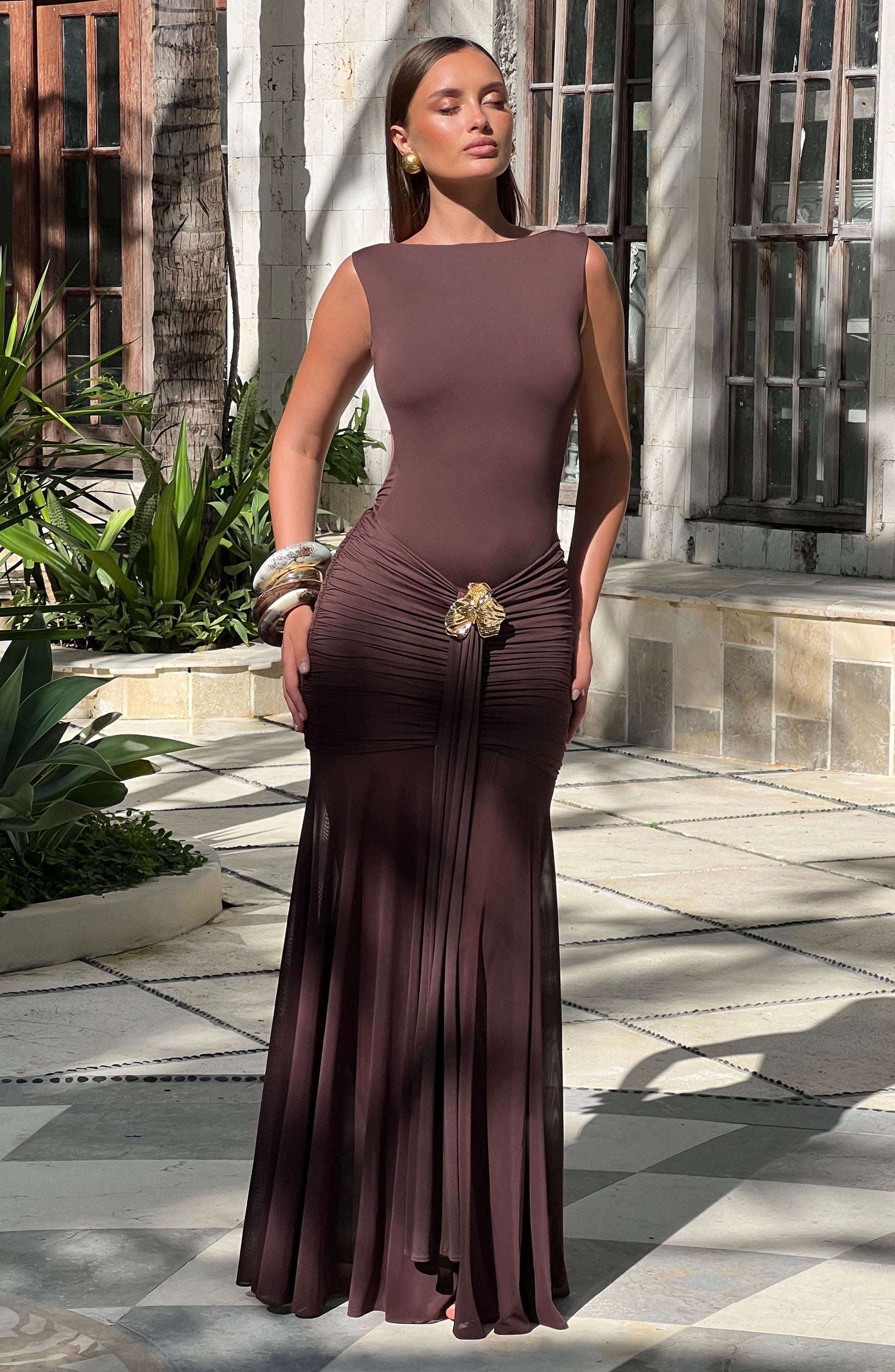 Tori Bodysuit - Plum Brown Ryvelle